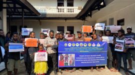 Dok/foto saat ambil pernyataan sikap tuntaskan 3korban di punjak jaya.