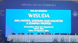 Sidang Senat Terbuka Universitas Alma Ata Yogyakarta. Dok.Ilham Akbar-SUARA UTAMA