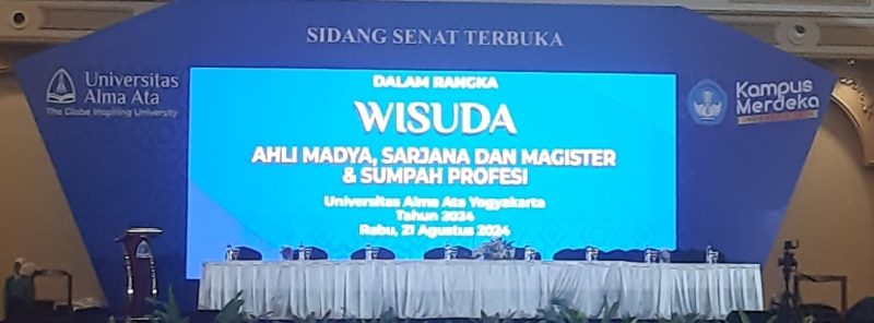 Sidang Senat Terbuka Universitas Alma Ata Yogyakarta. Dok.Ilham Akbar-SUARA UTAMA