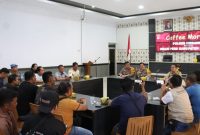 Foto; Kapolres Merangin bersama insan pers saat coffee morning