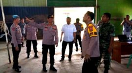 Foto Kapolres bersama Danfim Cek Lokasi Gudang Peyimpanan Logistik Pilkada2024 KPU Lampung Utara