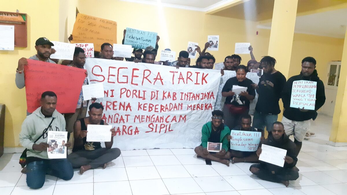 Dok/foto saat pernyataan berlansung di asrama inta jaya Jogja