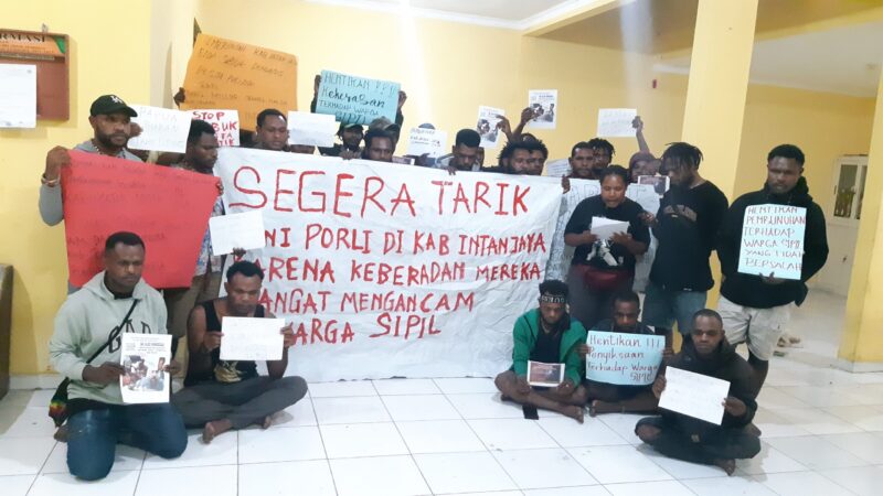 Dok/foto saat pernyataan berlansung di asrama inta jaya Jogja