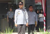 Foto Insfektur upacara kepala kantor wilayah Kemenkumham lampung.Dodot AdiKoeswanto.01/10/2024