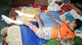 Foto Neti Saa terbaring lemah di tempat Tidur di Rumah Kediamannya LK.2 Rt.5.Bukit Kemuning-Lampung Utara 22/10/2024