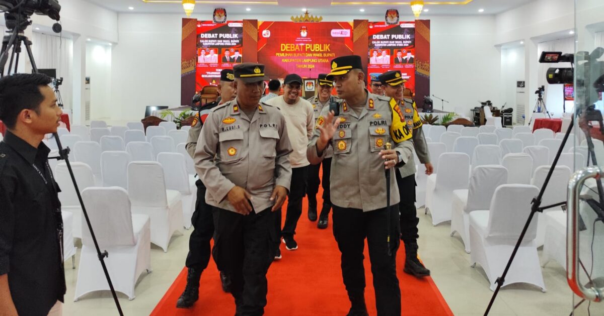 Foto lokasi debat pilkada calon Bupati dan wakil Bupati Kabupaten Lampung Utara.(27/10/2024)