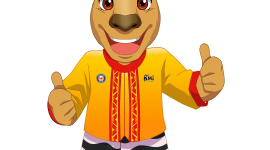 Maskot KMI Expo XV Tahun 2024 di Universitas Halu Oleo Kendari 