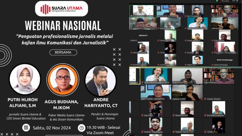 Webinar Suara Utama: Langkah Strategis Menuju Jurnalisme Profesional