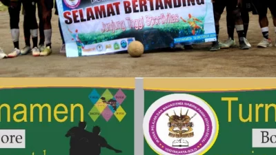 Dok/foto saat sekian banyak tim putra/putri dalam turnamen bola voly dan Mini soccer di lapangan debu jogja