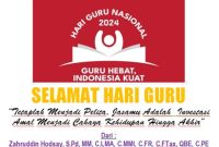 Selamat Hari Guru (Foto : Zahruddin Hodsay/Suara Utama)