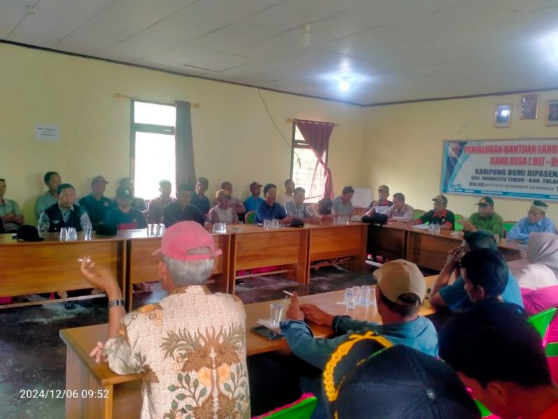 Suasana Rapat BPK Kampung Bumi Dipasena Abadi (6/12). Suarautama.id.