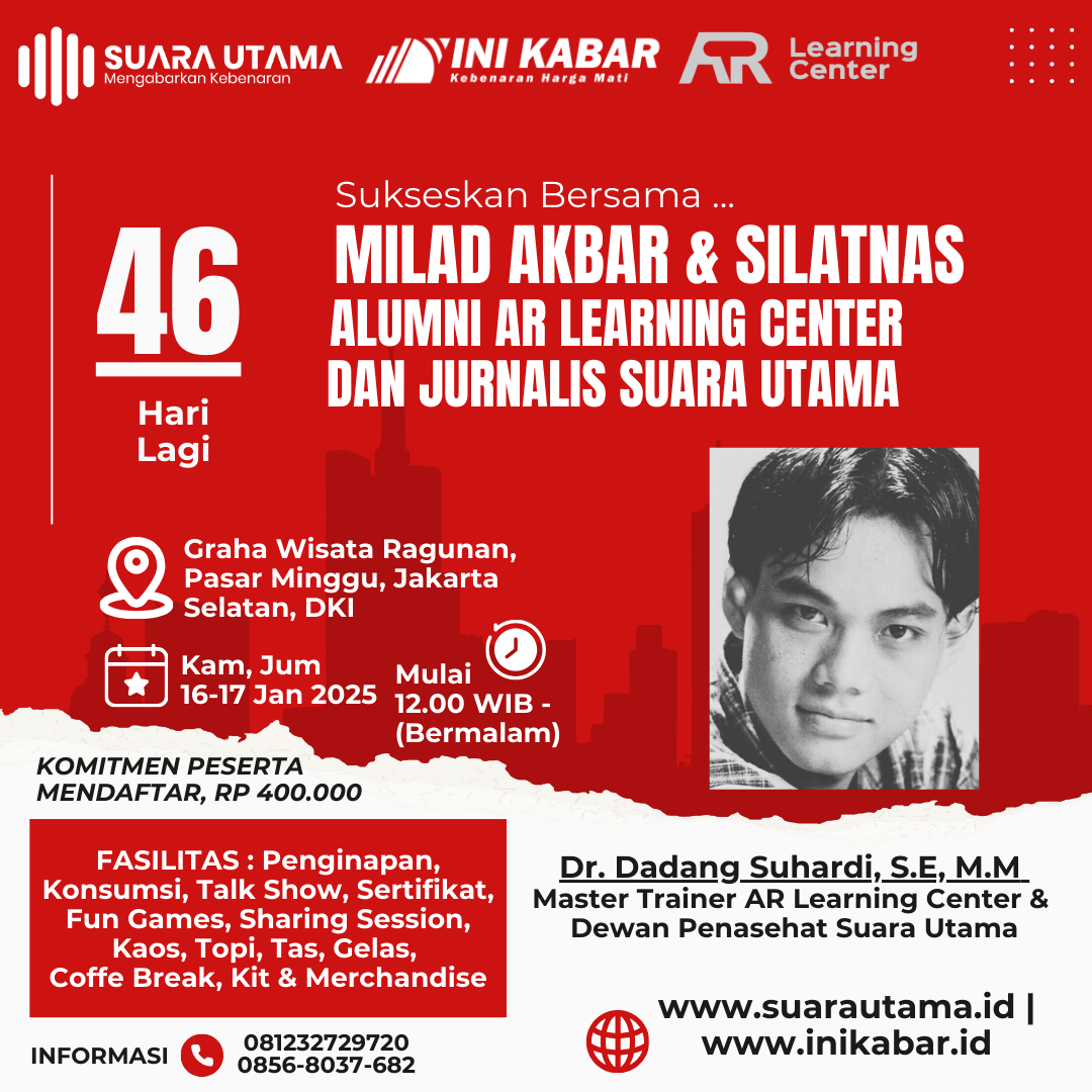 Merah dan Putih Dekorasi Simpel Webinar Startegi Bisnis Digital Instagram Post 17 FEB UNIKU Lepas Wisudawan, Cetak Generasi Berdaya Saing Global Suara Utama ID Mengabarkan Kebenaran | Website Resmi Suara Utama