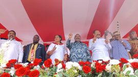 Foto: Deklarasi Kemenangan Pasangan Calon Gubernur dan Wakil Gubernur Papua Pegunungan, Senin, 16 Desember 2024.