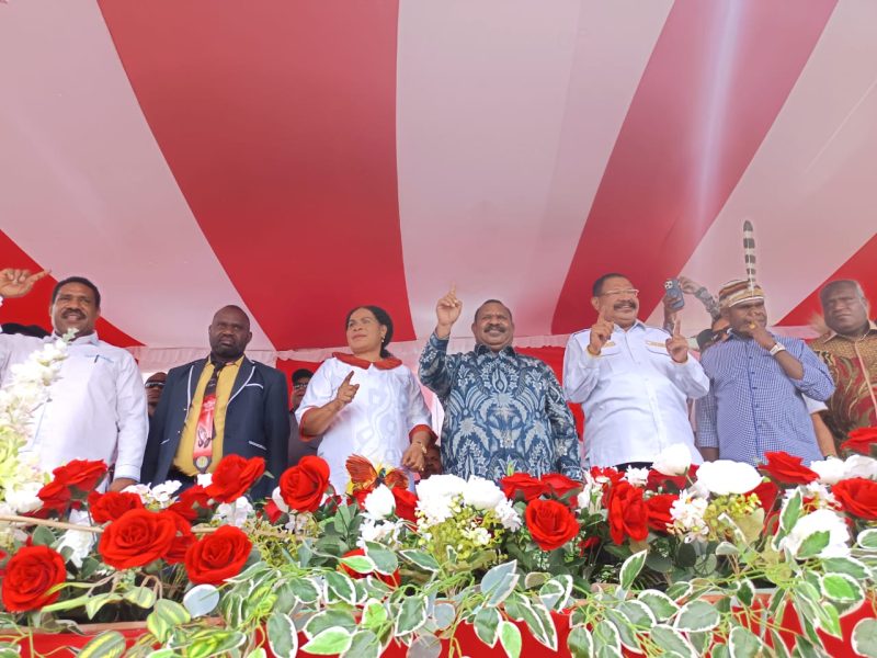 Foto: Deklarasi Kemenangan Pasangan Calon Gubernur dan Wakil Gubernur Papua Pegunungan, Senin, 16 Desember 2024.