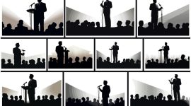 Ilustrasi : Seseorang berbicara diruang publik (Sumber : Freepik)