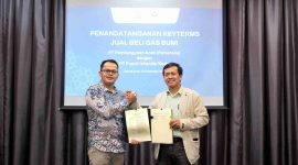 Prosesi Penandatanganan Keyterms Perjanjian Jual-Beli Gas Bumi antara PT PIM yang diwakili oleh Direktur Operasi & Produksi Bapak Jaka Kirwanto dan PT PEMA yang diwakili oleh Direktur Pengembangan  Bisnis Bapak Faisal Ilyas di Hotel Kyriad Muraya, Banda Aceh 23 Desember 2024 kemarin.