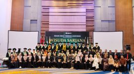 Foto: Prosesi wisuda ke-V dan ramah tamah Institut Parahikma Indonesia (IPI) di Ballroom Hotel Four Points By Sheraton Makassar  pada hari Selasa (17/12/2024).
