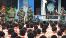 Foto: Sosialisasi penerimaan prajurit TNI AD 2025 oleh Kodim 0702/Purbalingga di SMKN 1 Kaligondang, Jumat (31/1/2025).