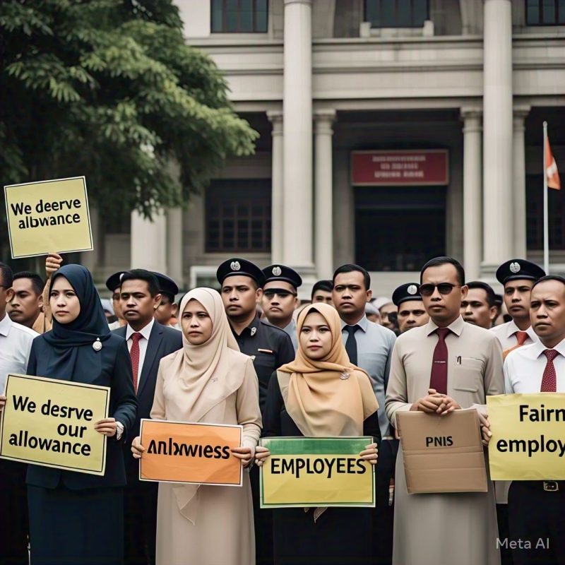 Photo ilustrasi demontrasi ASN menuntut hak mendapatkan tunjangan melalui artificial intelligence / AI (Photo : Suara Utama / Zahruddin Hodsay) 