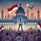 Ilustrasi: #IndonesiaGelap dan PENTOL Cahaya di Tengah Kegelapan|| Nafian Faiz (suarautama.id)