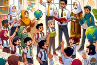 Ilustrasi: Guru, Siswa, dan Budaya Bertanya. Suarautama.id