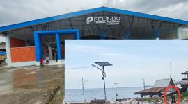 Keterangan : Foto terminal tunggu pelabuhan Gunungsitoli dan foto tumpukan sampah di salah satu lokasi pelabuhan yang dibuang oleh oknum petugas. (Edit foto : penulis)