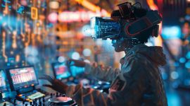 Ilustrasi : seorang jurnalis membuat reportase berita dengan AI (Sumber : Freepik)