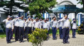 Dinas Perhubungan Pemerintah Kabupaten Pemalang Provinsi Jawa Tengah sedang Upacara (Sumber : Dishub Pemkab Pemalang)