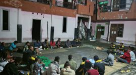 Foto/dok saat Diskusi berlansung di halaman asrama Dogiyai Jogja 