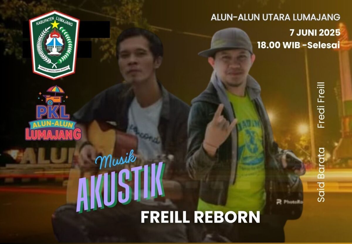 Foto : Freill Reborn dan Pamflet Acara 'Festifal Kopi Lumajang.