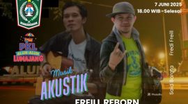 Foto : Freill Reborn dan Pamflet Acara 'Festifal Kopi Lumajang.