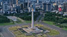Sumber: Instagram @pakindro Suasana Monumen Nasional (Monas) 