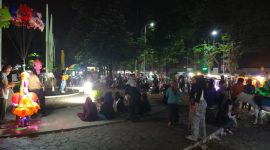 Foto : Suasana Alun-alun Timur Kabupaten Lumajang (Festival Kopi Lumajang).