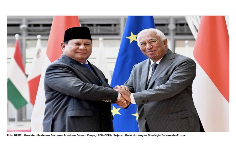 Foto BPMI : Presiden Prabowo Bertemu Presiden Dewan Eropa,: IEU-CEPA, Sejarah Baru Hubungan Strategis Indonesia-Eropa.
