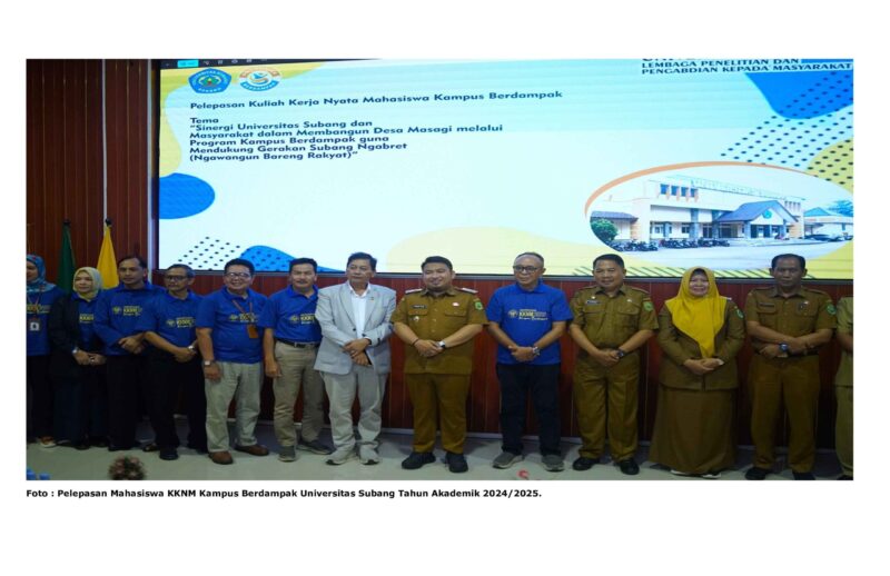 Foto : Pelepasan Mahasiswa KKNM Kampus Berdampak Universitas Subang Tahun Akademik 2024/2025.
