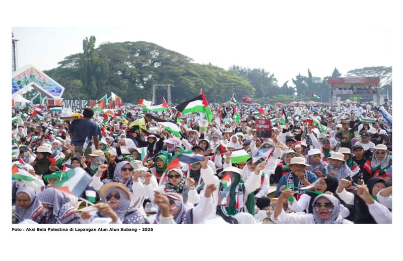 Foto : Aksi Bela Palestina di Lapangan Alun Alun Subang - 2025