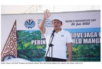 Gambar  Wamen  KLHK Hadiri Peringatan Hari Mangrove Sedunia Tahun 2025 di Desa Anggasari, Kec. Sukasari, Kab. Subang - Rabu (31/7).