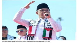 Foto Menlu Sugiono Tegaskan Komitmen Bela Palestina Pada Aksi Akbar di Monas (kemlu.go.id.) - 3/8/2025