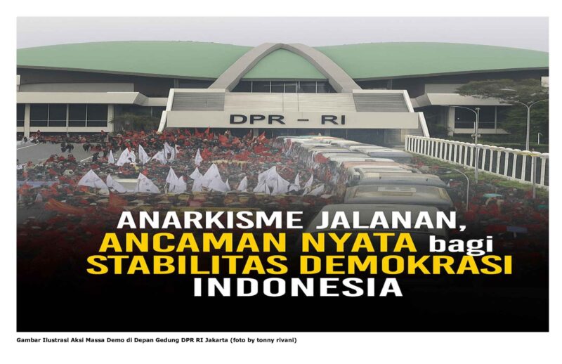 Gambar Ilustrasi Aksi Massa Demo di Depan Gedung DPR RI Jakarta (foto by tonny rivani)