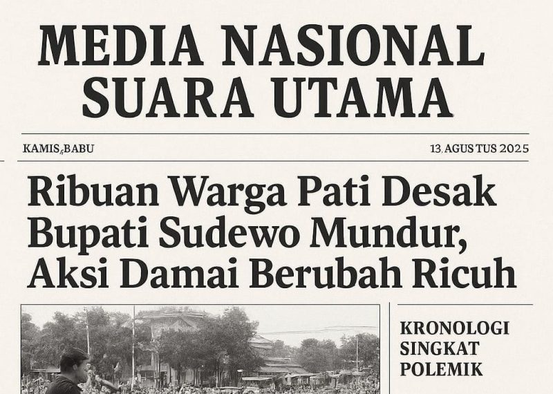 Sudewo, lahir 11 Oktober 1968 adalah politikus Indonesia yang menjabat sebagai Bupati Kabupaten Pati untuk periode 2025 hingga 2030 (Sumber : Wikipedia/SUARA UTAMA