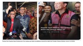 Ilustrasi Foto Tampilan Hasto Kristianto dan Tom Lembong usai bebas mendapatkan amnesti dan abolisi dari Presiden Prabowo Subianto, Jum'at (1/8/2025).