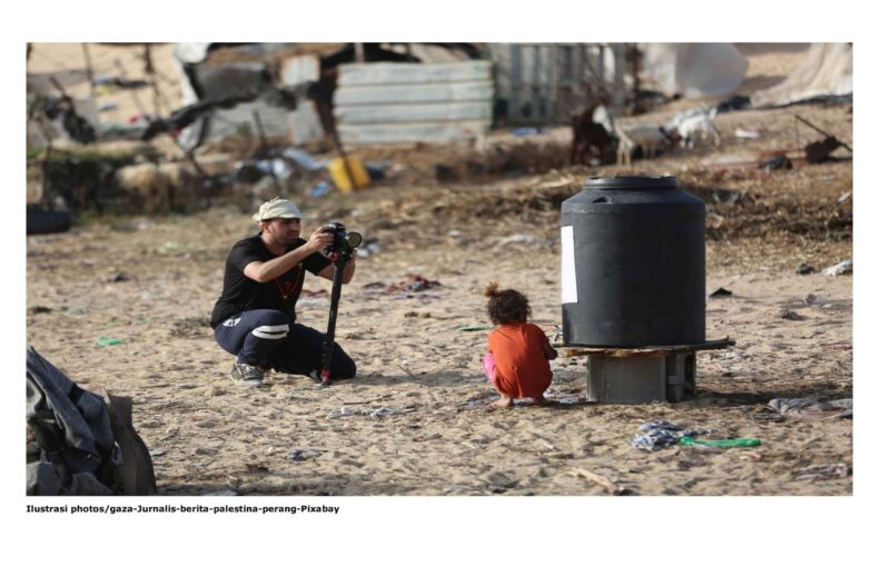 Ilustrasi photos/gaza-Jurnalis-berita-palestina-perang-Pixabay