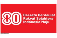 Logo HUT ke-80 RI  vector. (Dok.Setneg RI)