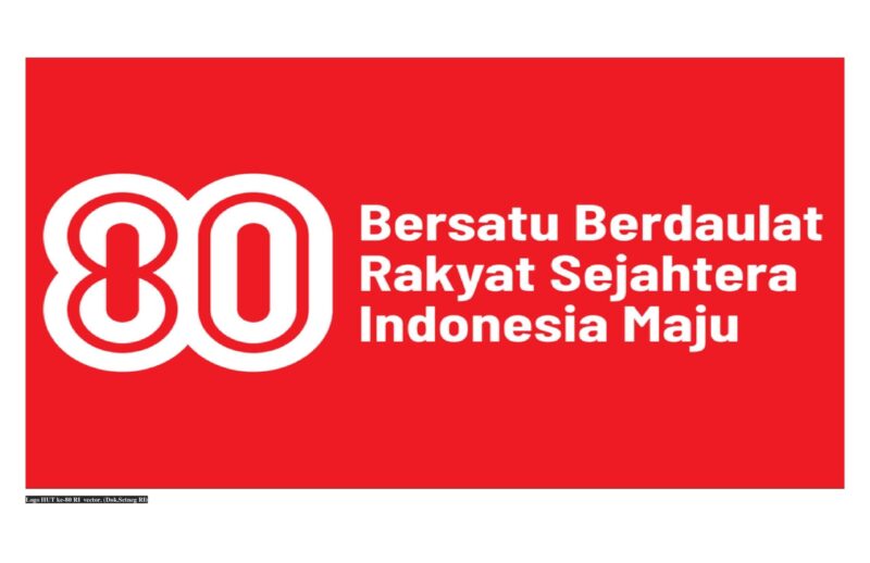 Logo HUT ke-80 RI  vector. (Dok.Setneg RI)