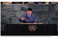 Foto Penampakan Pidato Presiden RI pada Sidang Majelis Umum Ke-80 Perserikatan Bangsa-Bangsa – 23/9/2025 ( Foto Kemenlu go id by tonny rivani)
