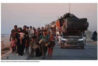 Gambar Ilustrasi penampakan Gelombang evakuasi warga Palestina.