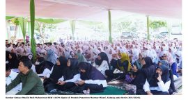 Gambar Gebyar Maulid Nabi Muhammad SAW 1447H digelar di Pondok Pesantren Mumtaz Mizani, Subang pada Senin (8/9/2025).