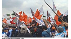Gambar Ilustrasi Aksi Massa Demo di Jakarta - 8/2025