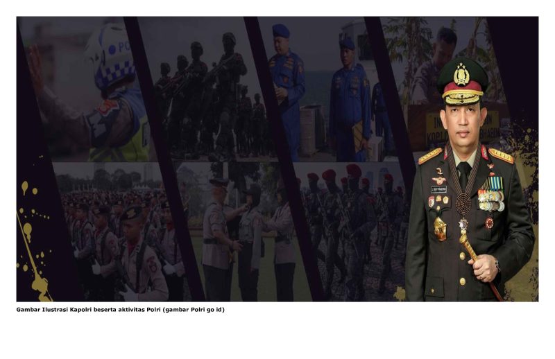 Gambar Ilustrasi Kapolri beserta aktivitas Polri (gambar Polri go id)