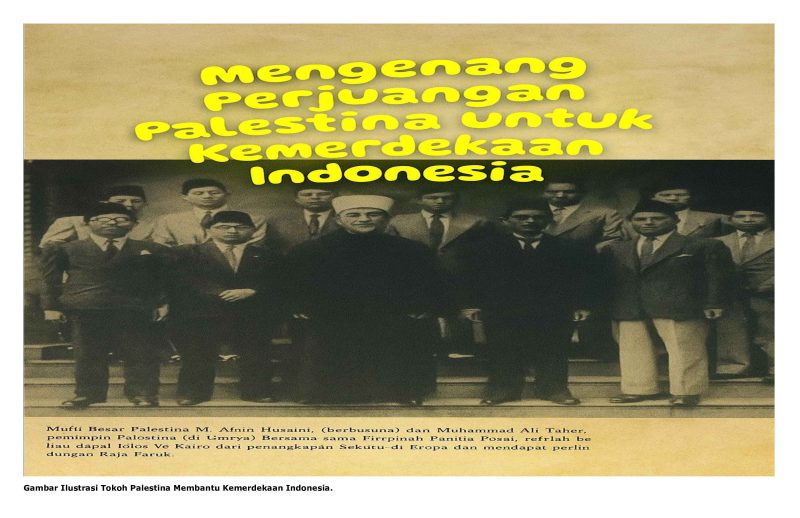 Gambar Ilustrasi Tokoh Palestina Membantu Kemerdekaan Indonesia. 